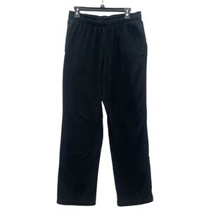 Champion Sweatpants Black Fleece Jogger Mens M Athletic Logo Flaw